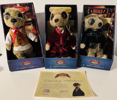 Vergleichen Sie das Erdmännchen Plüschtier Figuren - Aleksandr, Sergej & Vassily mit Boxen