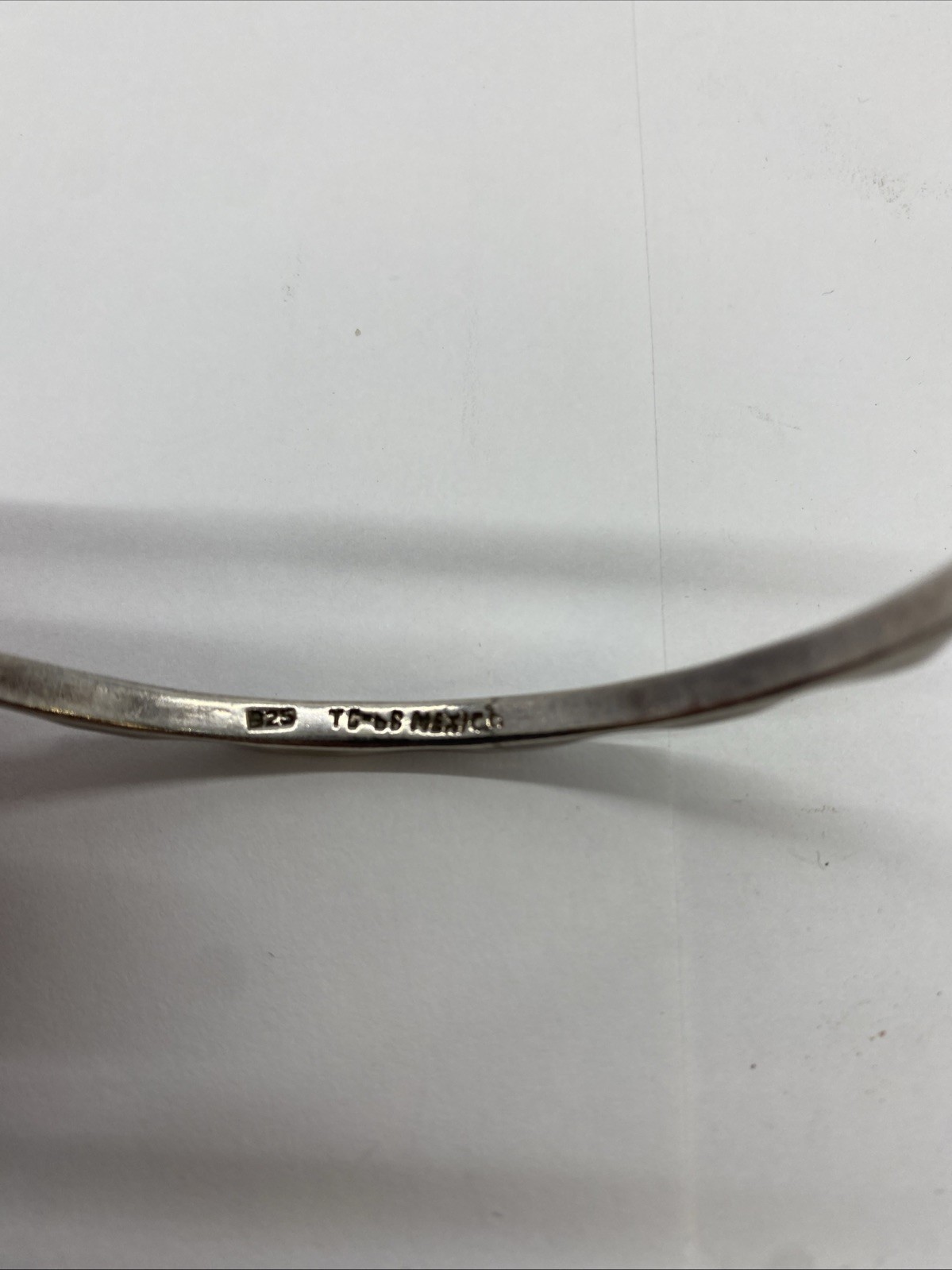 925 Sterling Silver Round Patterned Bangle Bracel… - image 4