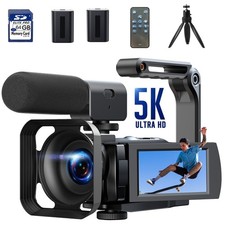 🔥UHD 5K Digital Video Camera Camcorder & 3.0” Touchscreen 56MP Photo WiFi 64GB