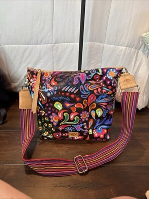 Consuela Mack Downtown Crossbody Bag with Embroidery and Patent Leather