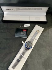 Timex M79 Automatico Batman Nero Lunetta Blu Kit Completo Scatola Documenti