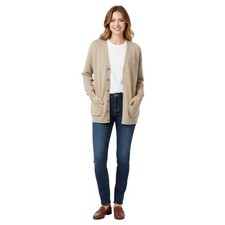 Ralph Lauren Sport 90s Merino Wool Boyfriend Fit Vz neck Cardigan Sweater Size M