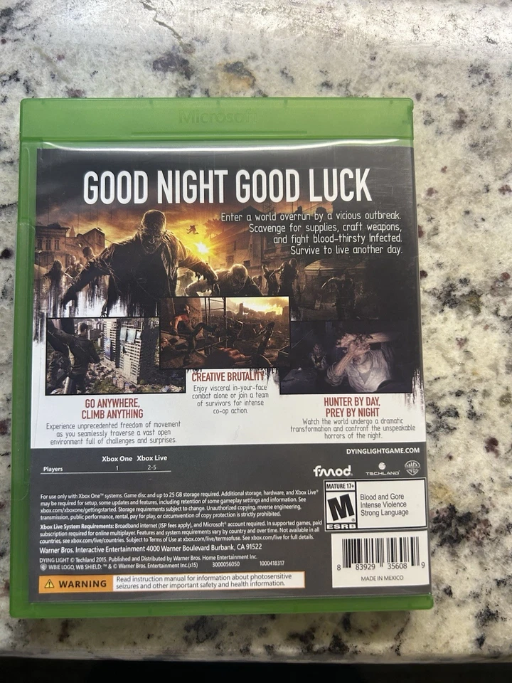 Dying Light (Microsoft Xbox One, 2015) CIB (Leer Descripción) Foto 2 de 4