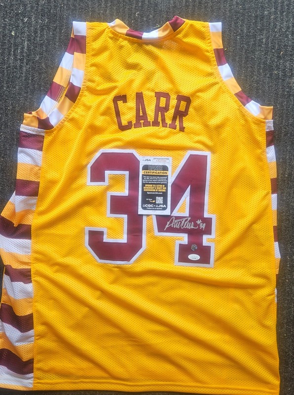 Austin Carr Signed Gold Jersey JSA