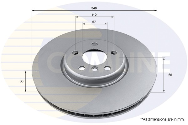 2 PCS COMLINE ADC5029VL Brake Disc