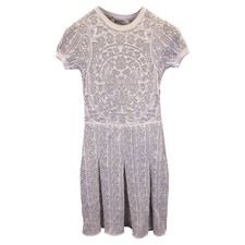 Valentino Pleated Dress In Cotton Women White Xs