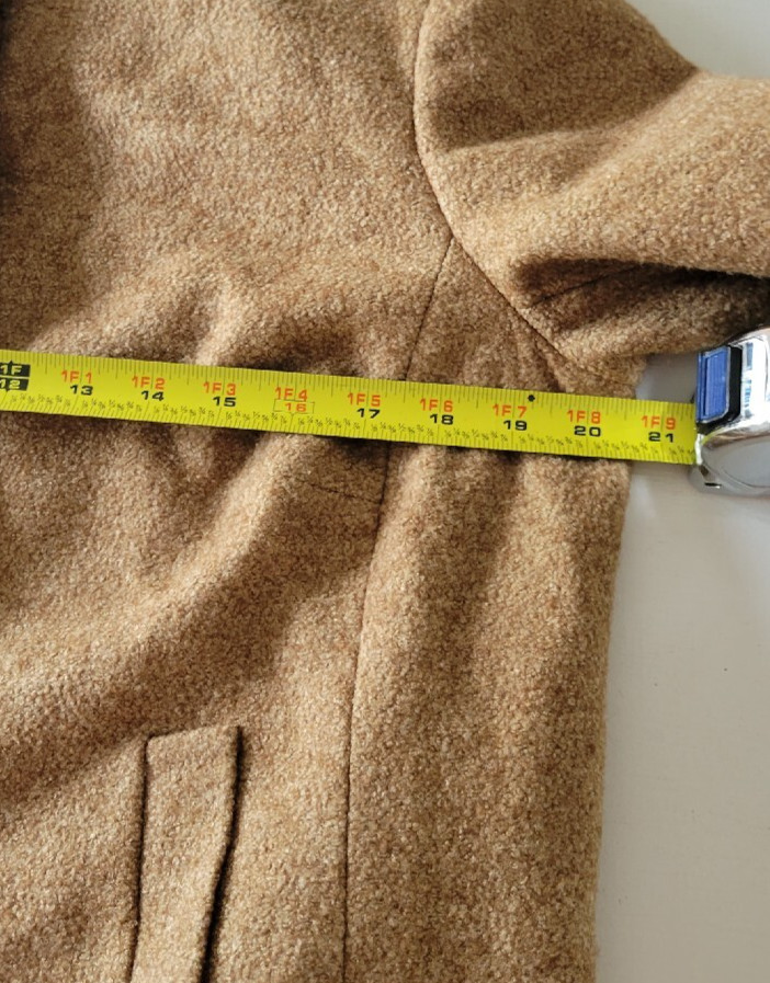 Talbots Jacket Wool blend snap closure light brow… - image 6