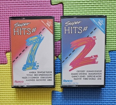 Super Hits #1 & #2  Compilation Cassette, Various Artists - 1981, Ronco
