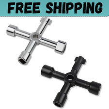 2 Pack 4-way Sillcock Key Wrench Multifunctional Water Utility Key for Water New