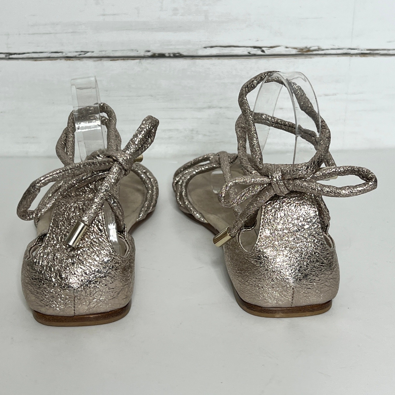 AGL Metallic Gladiator Ankle Tie Sandal Shoe Size 11