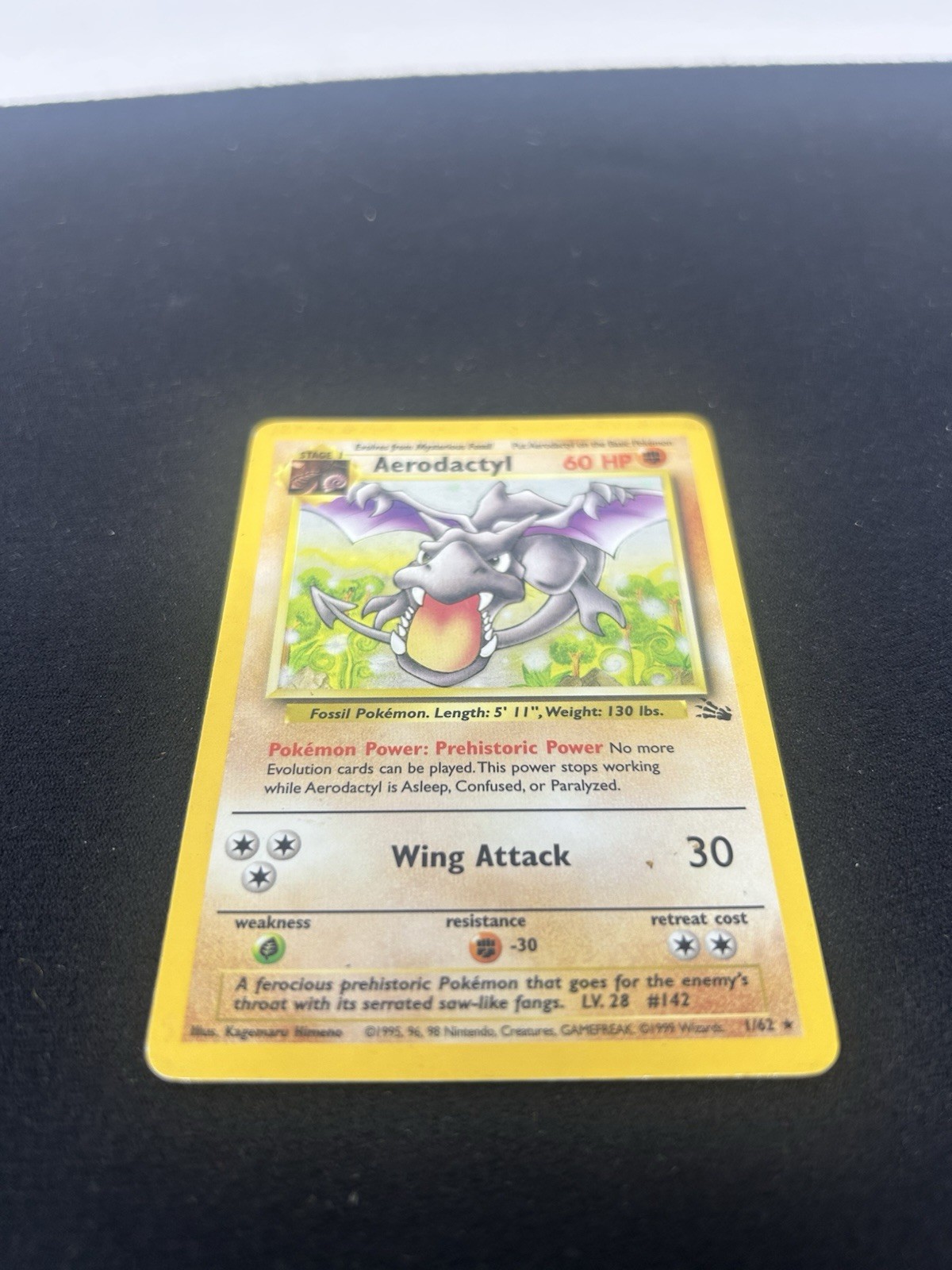 Aerodactyl - 1/62 Holo Rare Unlimited Edition - Fossil (Pokemon)