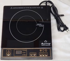duxtop LCD 1800W Portable Induction Cooktop - Silver/Black BT-180G3  SN:K5D4