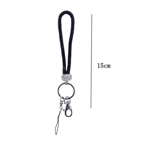 Bling Bling Phone Wrist Straps Diamond Crystal Keychain Phone Accessories - Photo 2 sur 8