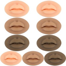 Tattoo Fake Lips 9Pcs Tattoo Practice Lips 5D Silicone Lips for Makeup Practi...
