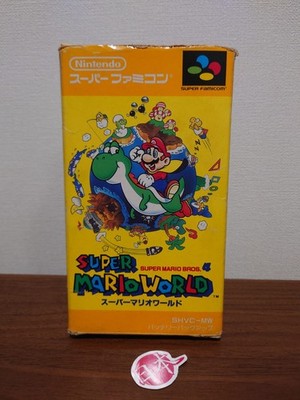 Super Mario World + Box Super Nintendo Japan SNES Super Famicom Free Shipping
