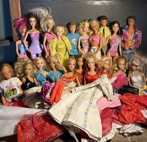 Vintage Barbie Doll Lot Mattel Clothing Accessories Derek Kevin Ken Skipper J1
