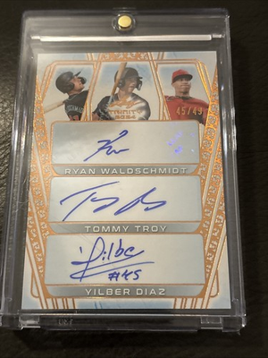 #ad 2024 Leaf Trinity TRIPLE ROOKIE AUTO Waldschmidt Troy Diaz #45 49 $199.99