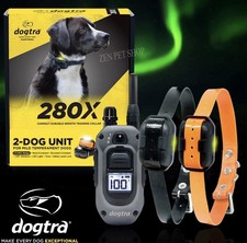 Dogtra 280X 2-Dog Training Collar 1/2 Mile Range Waterproof LED Boost  Tone