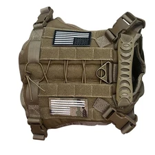 Tactical Harness Vest for Dogs Size Medium Khaki New With Bag Rugged Baddie