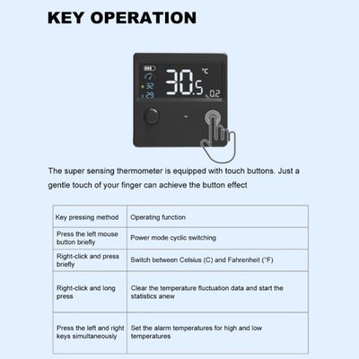 Digital Aquarium Thermometers No Wire Temperature Meter Small Size
