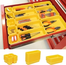 42 Pack Tool Box Organizer Tool Tray Dividers, Rolling Tool Chest Cart Cabinet W