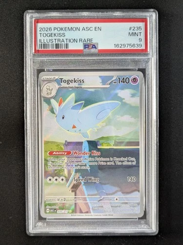 2026 Pokemon TOGEKISS #235/217 Ascended Heroes Illustration Rare English PSA 9
