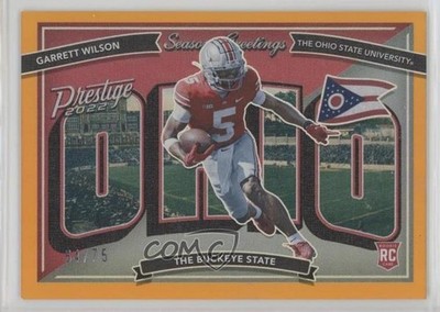 2022 Panini Prestige Xtra Points Orange 64/75 Garrett Wilson #SG-7 Rookie RC rf2