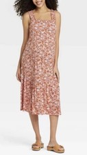 Women s Isabel Ingrid Sleeveless Orange Floral Maternity Dress XXL Retail 30