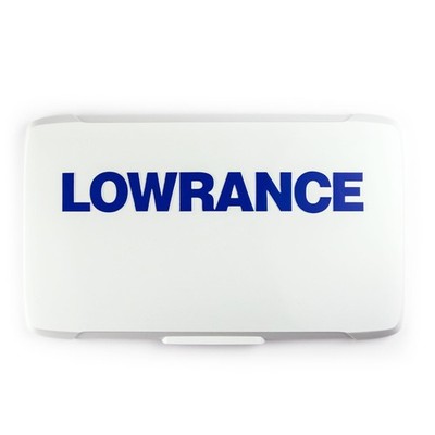 Lowrance 000-16250-001 Eagle 7'' Display Sun Cover, White with Blue 