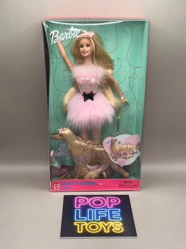 Vintage 1999 Mattel “Glam ‘n Groom Barbie & Lacey” #27271 *NRFB* !READ!