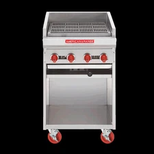 American Range ADJF-72 72" Stainless Steel Floor Model Radiant Gas Charbroiler