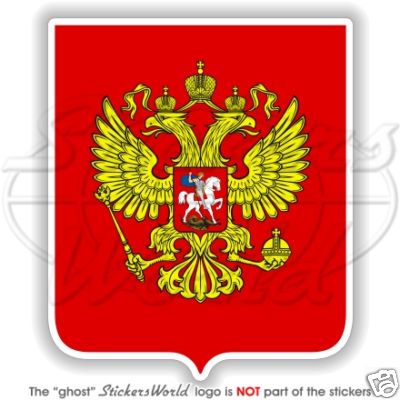 FÉDÉRATION DE RUSSIE Drapeau 50mm Sticker Autocollant
