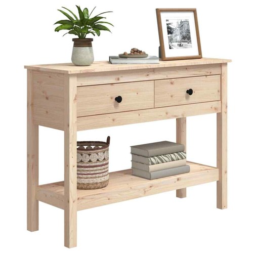 Wood Console Table Entry Hallway Side Table Display Desk w/Storage 2 Drawer BP - Picture 6 of 13