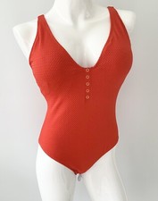 NEW Primark Red Textured Swimsuit UK 12