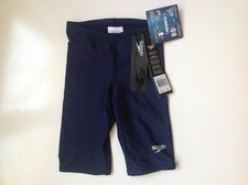 New SPEEDO Performance BOYS' POWERFLEX ECO SOLID JAMMER SWIMSUIT NAVY BLUE 22