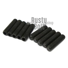 M4 x 16mm, Socket Set Screw Flat Point, 45H Steel, Black Oxide
