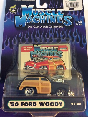 MUSCLE MACHINES 1950 50 FORD WOODY 1/64 DIECAST - BLACK | eBay