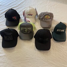 Lot Of 7 Vintage Hats SnapBack Trucker Retro Men  s