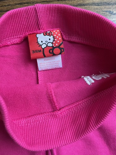 Pantaloncini bambina Hello Kitty taglia 3/6 mo rosa nuovo senza etichetta - Foto 2 di 3