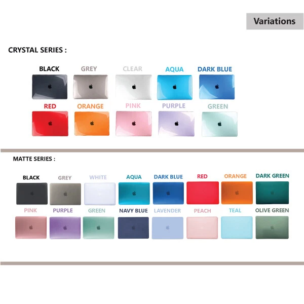 Apple MacBook Hard Case + Keyboard Cover Air 11" 12'' 13" Pro 13" 15.4" 16" inch - image 2 of 4