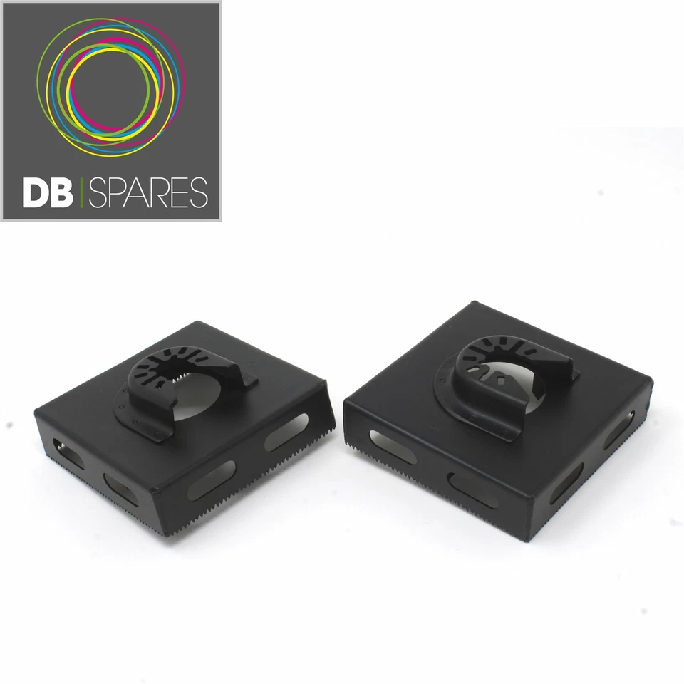 D B SPARES 2 Multi Tool blades For UK Single Gang Plug Socket Box Cutter Electrician Tool