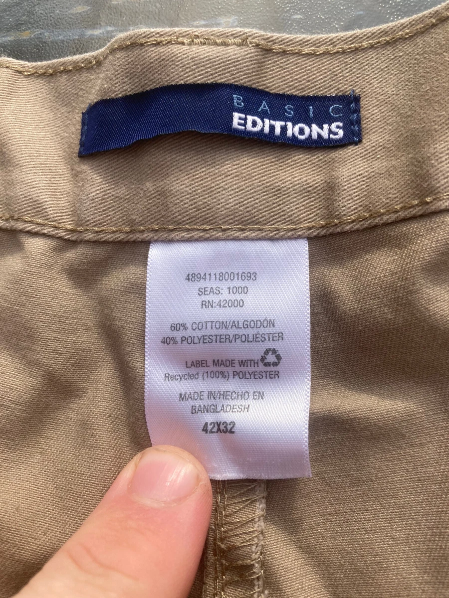 Preowned Basic Editions Khakis Pants 42x32 eBay