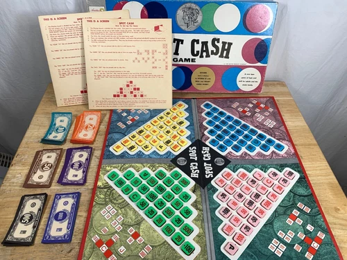 Vintage 1959 Milton Bradley Spot Cash Board Game 4903 - COMPLETE