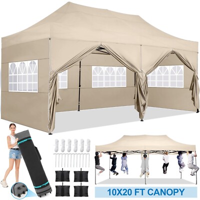10x20FT Pop Up Canopy Event Instant Tent Shelter Wedding Party Gazebo Heavy Duty