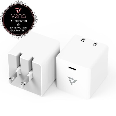Vena USB-C Fast Charging 30W Power Delivery Foldable Wall Charger 