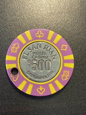 $500 El San Juan Puerto Rico Casino Chip ESJ-500b **Rare**