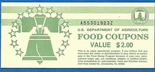  FOOD STAMP COUPON USDA UNC $2.00  ONE FULL BOOK WELFARE. agriculture SCRIP