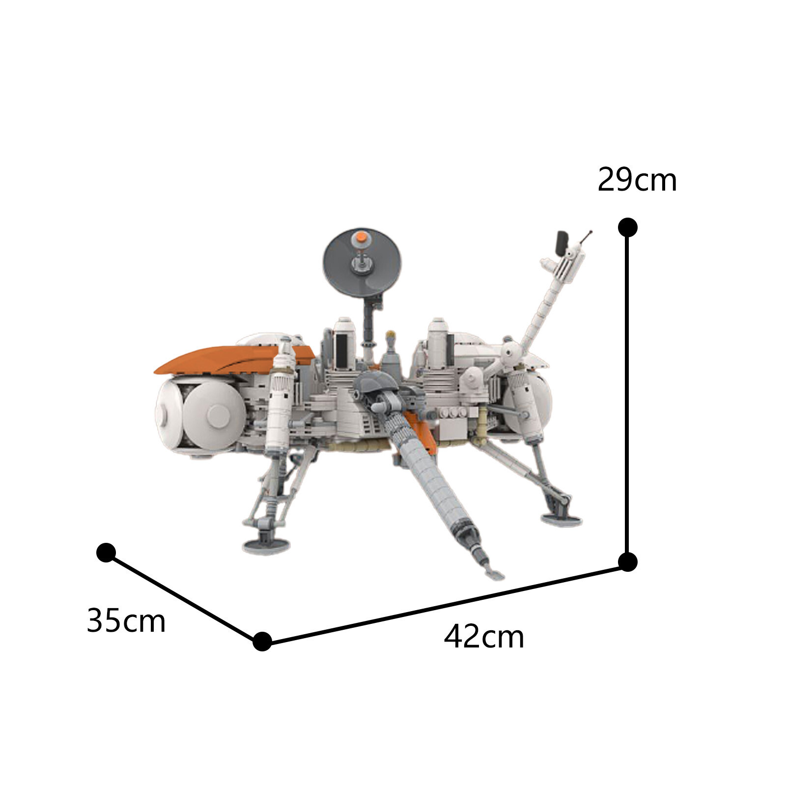 Space Probes Lander Model 1:9 Scale Building Toys Set 1264 Pieces MOC ...