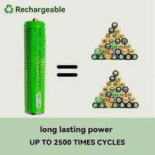 AAA wiederaufladbar 6X NI-MH Batterien 1,2 V 40 mAh für Haushaltsbatterien Strom