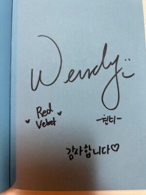 Red Velvet WENDY [LIKE WATER] Autographed Signed Album Photo Book